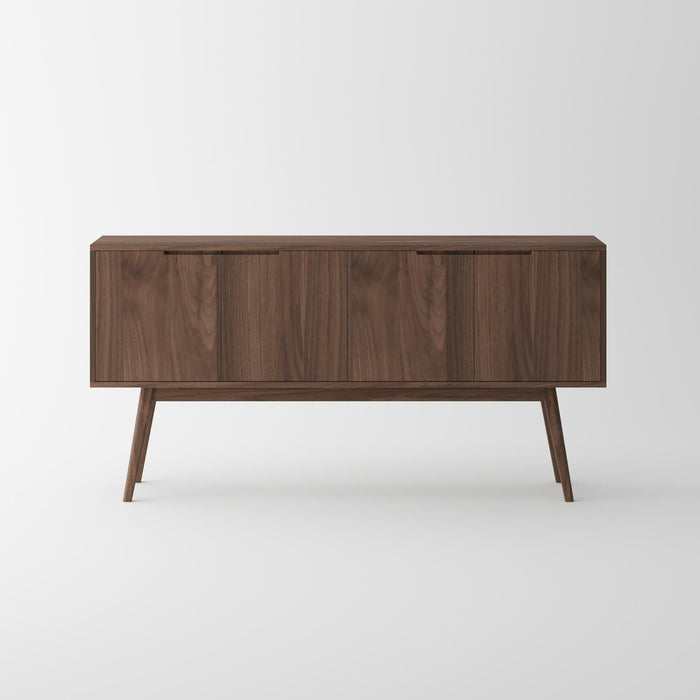 Isabella Mid Century Sideboard - Solid Black American Walnut