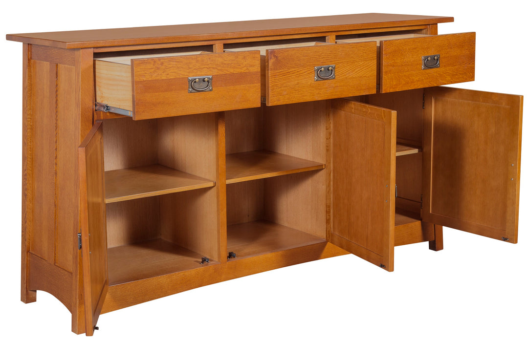 Mission 3 Door & 3 Drawer Sideboard - Michael's Cherry - 70" - Crafters and Weavers