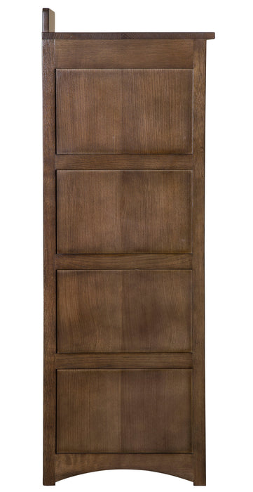 Mission Solid Oak 4 Drawer File Cabinet - Walnut - Crafters and Weavers