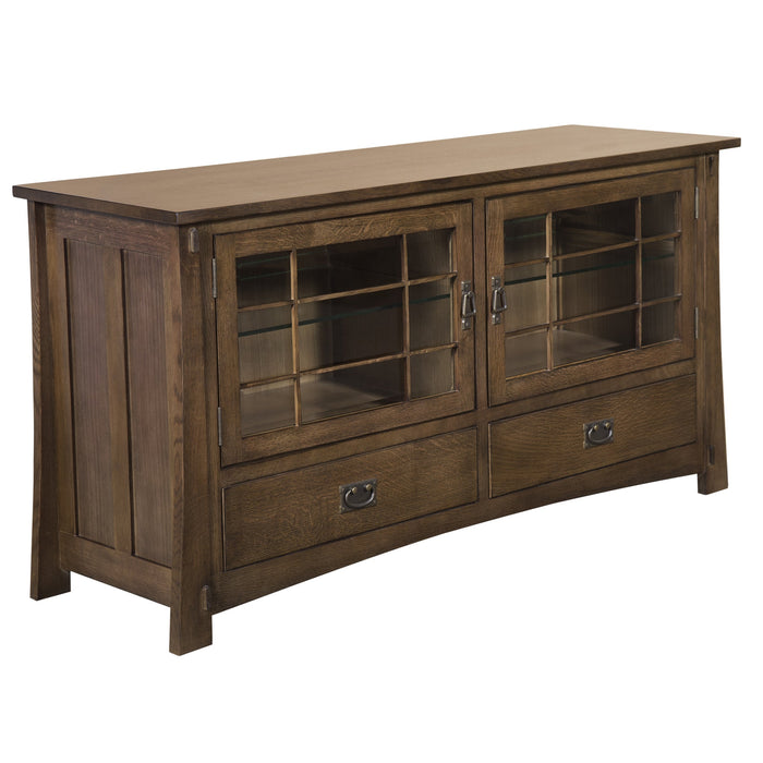 Mission Quarter Sawn Oak 60" TV Stand (2 Colors Available) - Crafters and Weavers