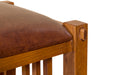 Mission Spindle Stool - Quarter Sawn Oak & Leather (2 Colors Available) - Crafters and Weavers