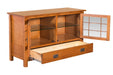 Mission Quarter Sawn Oak 48" TV Stand - Light Oak - Crafters and Weavers