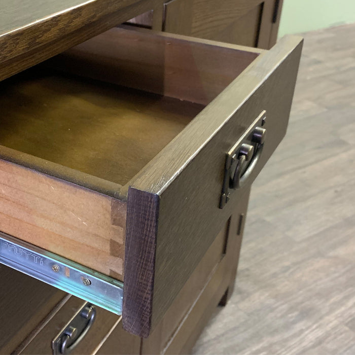 Mission 7 Drawer Sideboard with 2 Doors - Walnut (AW) - 82" - Crafters and Weavers