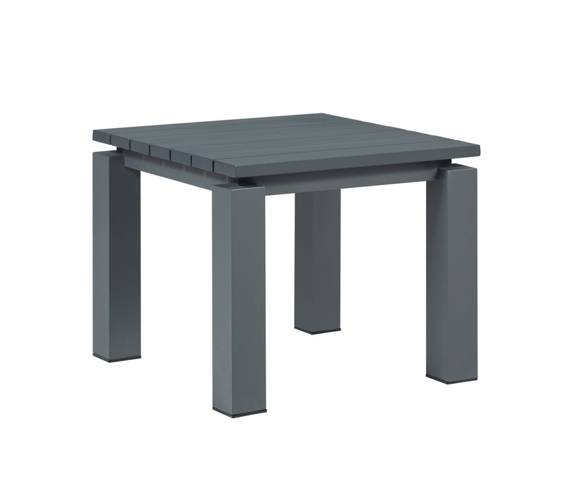 Sardinia Outdoor Aluminum End Table - Gray