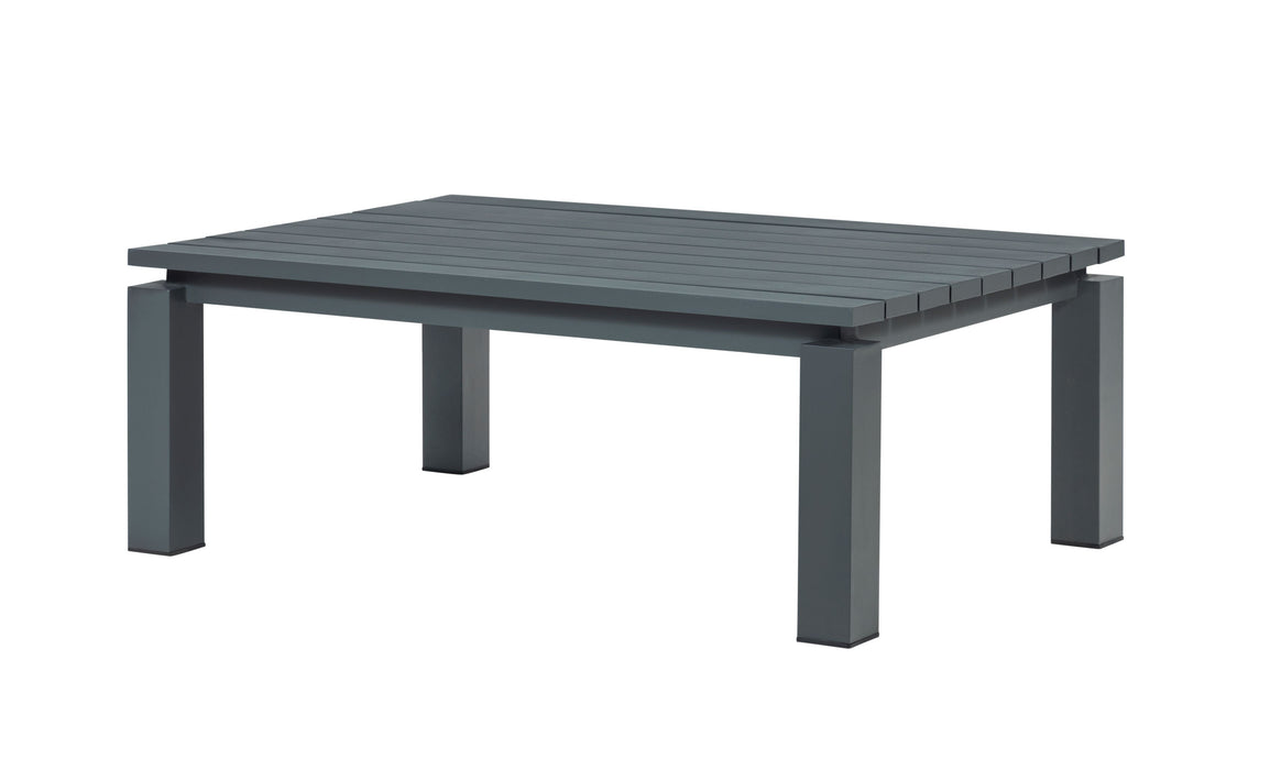 Sardinia Outdoor Aluminum Coffee Table - Gray