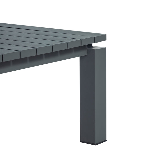 Sardinia Outdoor Aluminum Coffee Table - Gray