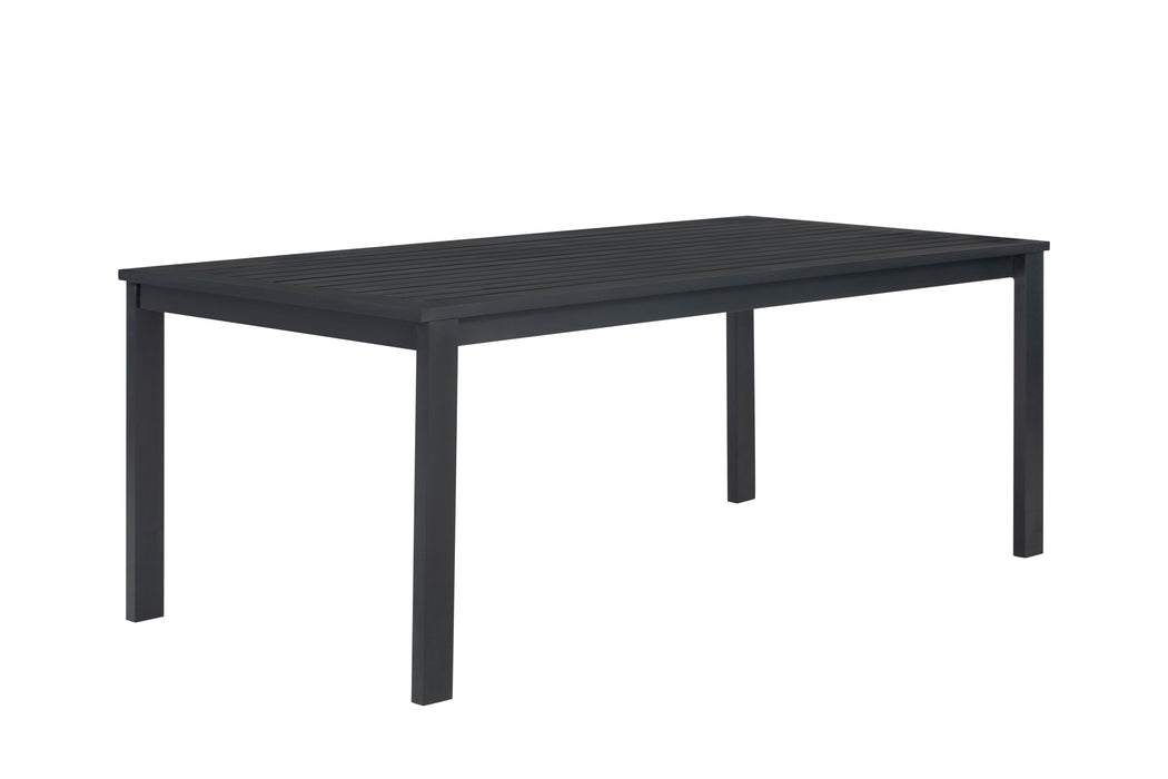 Sardinia Outdoor Aluminum Dining Table - Black