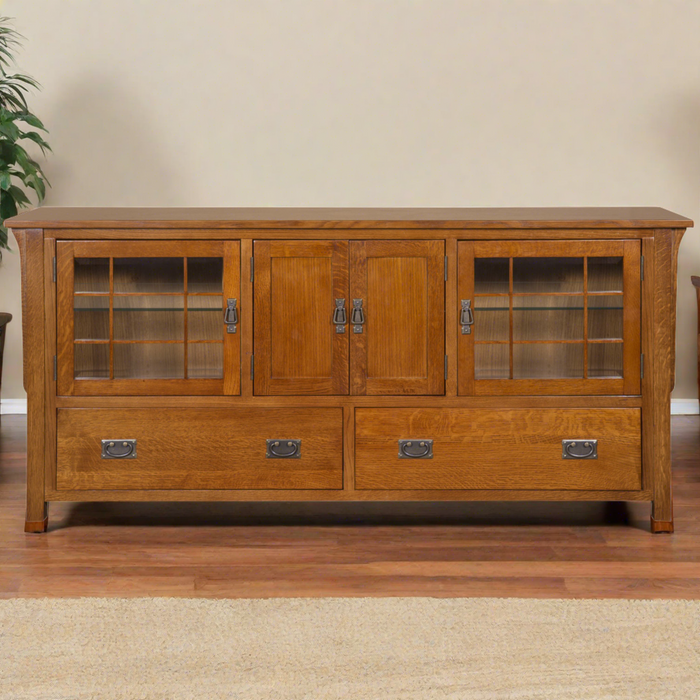 Mission Quarter Sawn Oak 72" TV Stand - Michael's Cherry (MC-A)