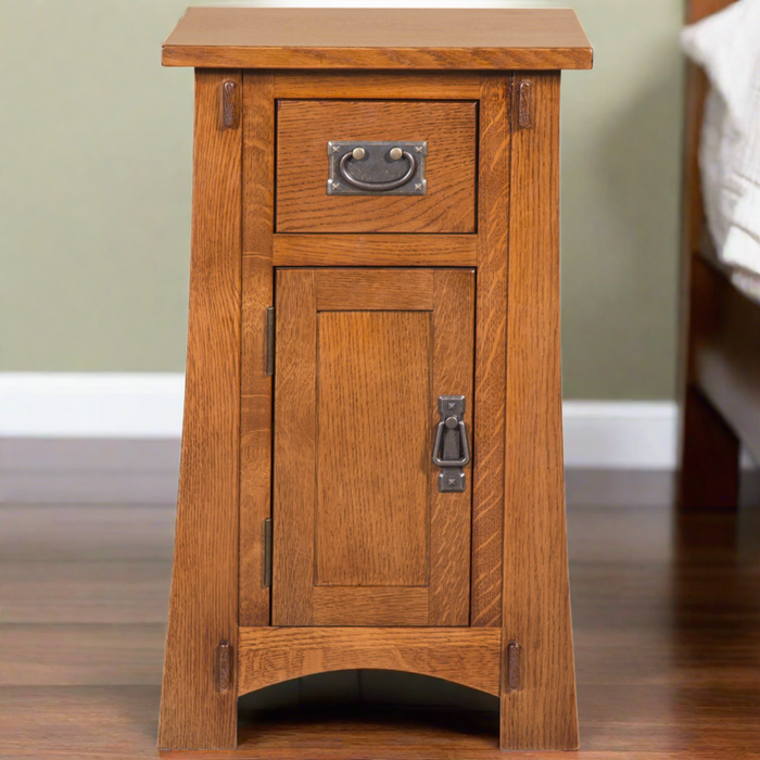 Mission Tapered Leg Narrow Nightstand - Michael's Cherry (MC-A)