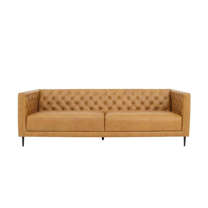 Lucius Top Grain Leather Sofa - Tan