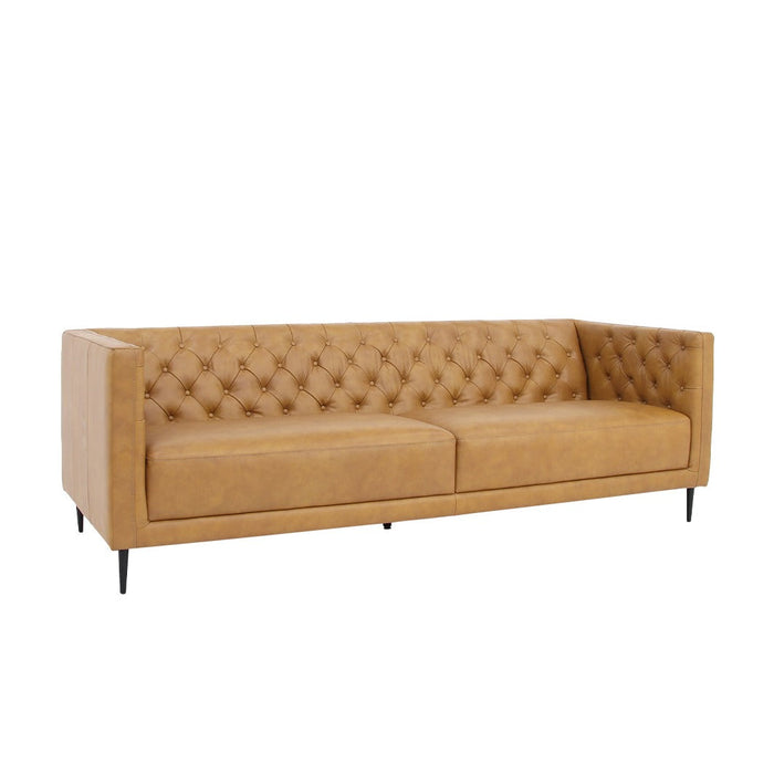 Lucius Top Grain Leather Sofa - Tan