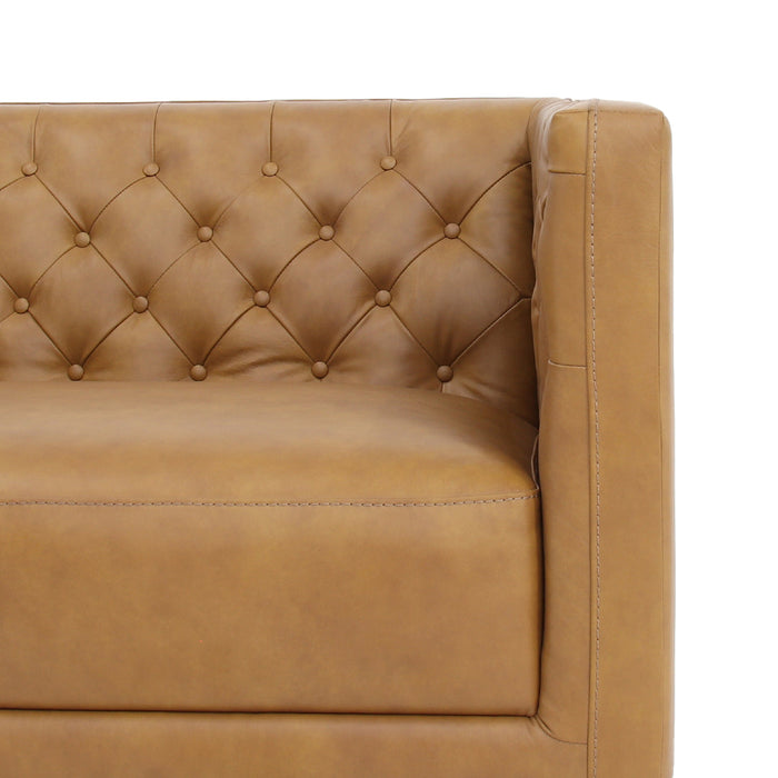 Lucius Top Grain Leather 1.5 Arm Chair - Tan