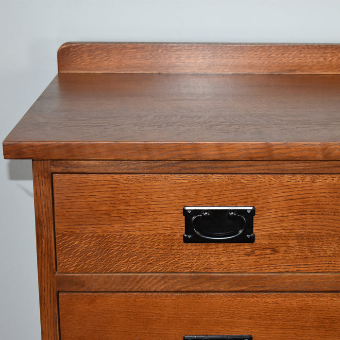 Mission Quarter Sawn Oak 6 Drawer Dresser - Golden Brown - Crafters and Weavers