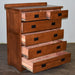 Mission Quarter Sawn Oak 6 Drawer Dresser - Golden Brown - Crafters and Weavers