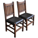 Set of 2 - Mission Spindle Dining Side Chair #240 - Crafters and Weavers