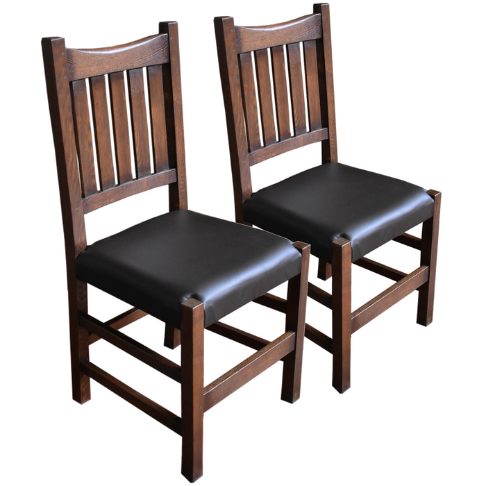 Set of 2 - Mission Spindle Dining Side Chair #240 - Crafters and Weavers