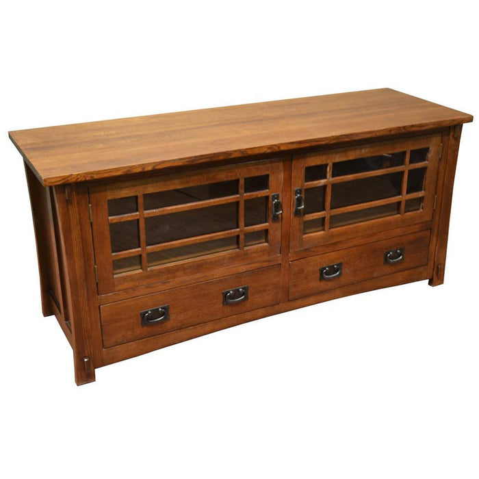 Mission Quarter Sawn Oak TV Stand - Crafters and Weavers