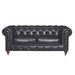 PREORDER Century Chesterfield Love Seat - Slate Leather - Crafters and Weavers