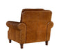 PREORDER English Rolled Arm - Arm Chair - Light Brown Leather - Crafters and Weavers