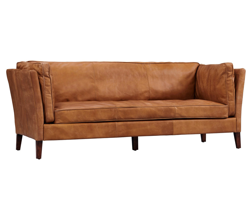 Kenmore Leather Sofa - Light Brown