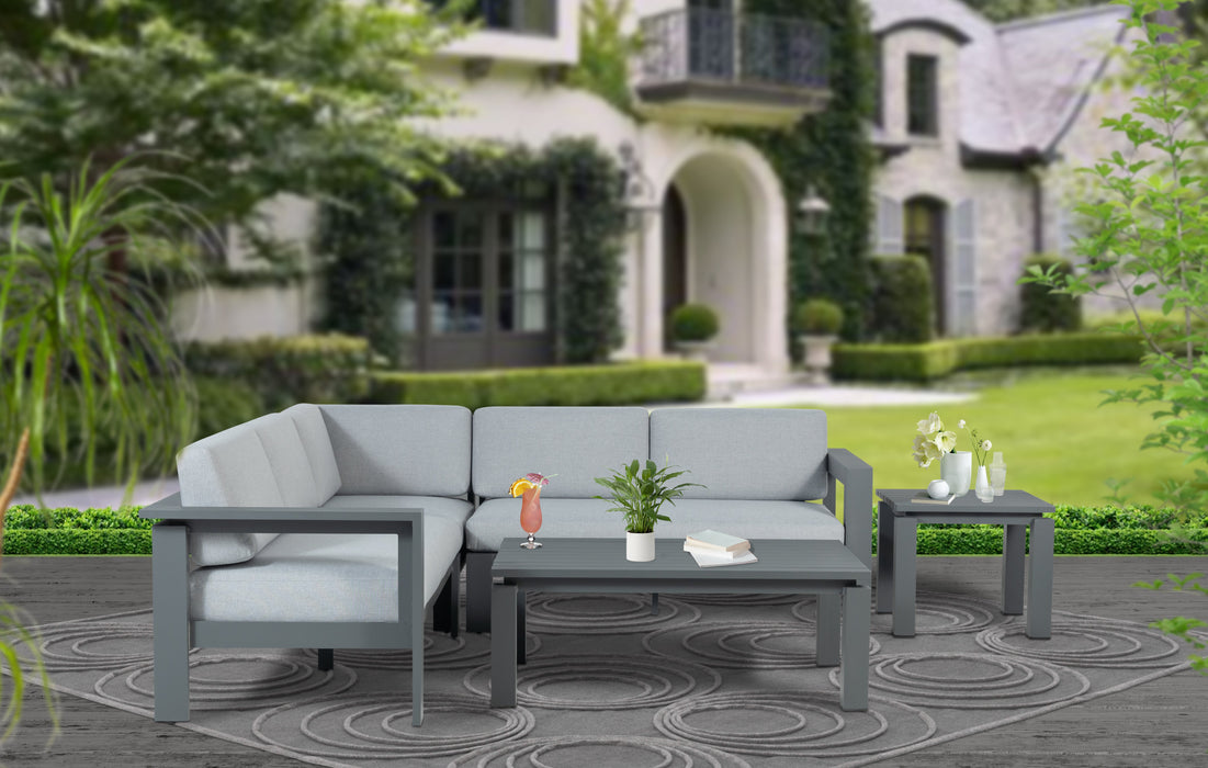 Sardinia Aluminum Frame Outdoor Sectional Sofa - Gray