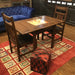 Mission Oak Kitchen Table with 2 Leaves - Dark Brown - Crafters and Weavers