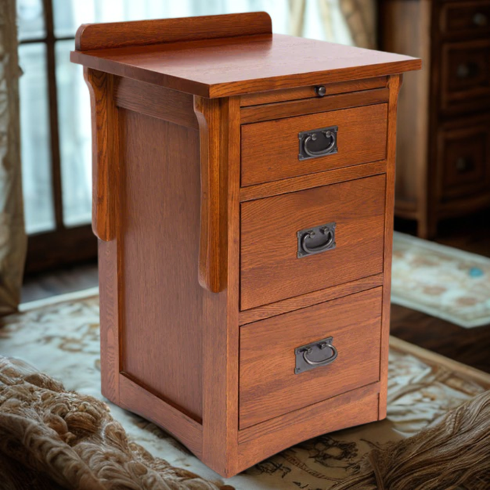 Crofter Style 3 Drawer End Table with Writing Tray - Michael's Cherry (MC3)