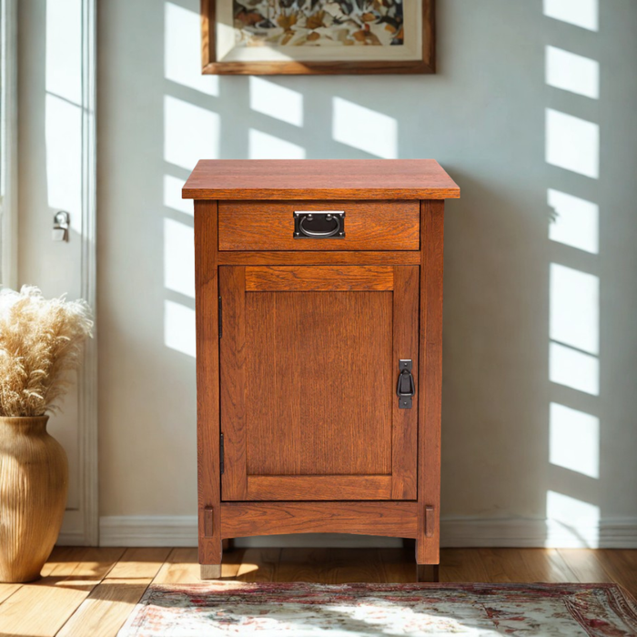 Mission / Arts and Crafts 1 Door, 1 Drawer Nightstand