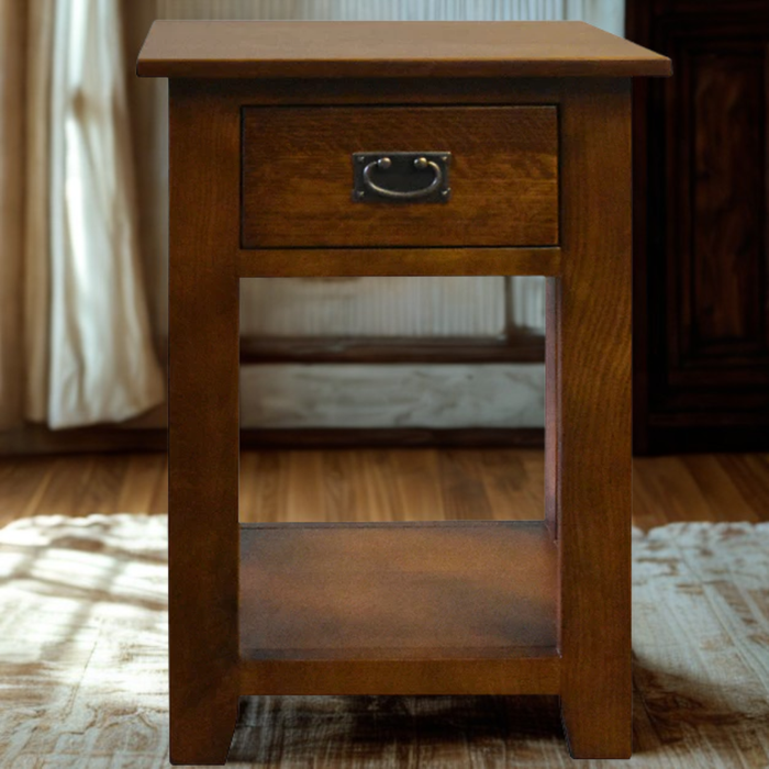 Mission 1 Drawer Nightstand - Walnut (AW)