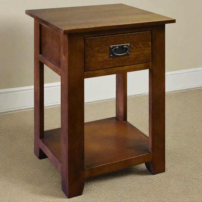 Mission 1 Drawer Nightstand - Walnut (AW)