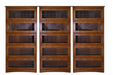 Mission Craftsman Style Oak Barrister Bookcase - 5 Stack - Crafters and Weavers