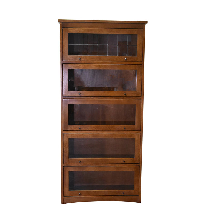 Mission Craftsman Style Oak Barrister Bookcase - 5 Stack - Crafters and Weavers