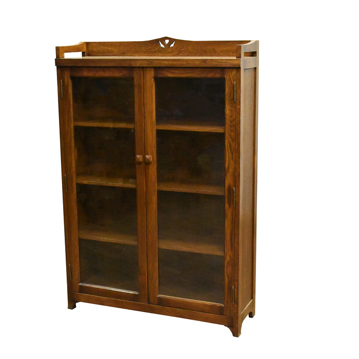 Mission Bookcase / Curio Cabinet - Walnut (W1) - Crafters and Weavers