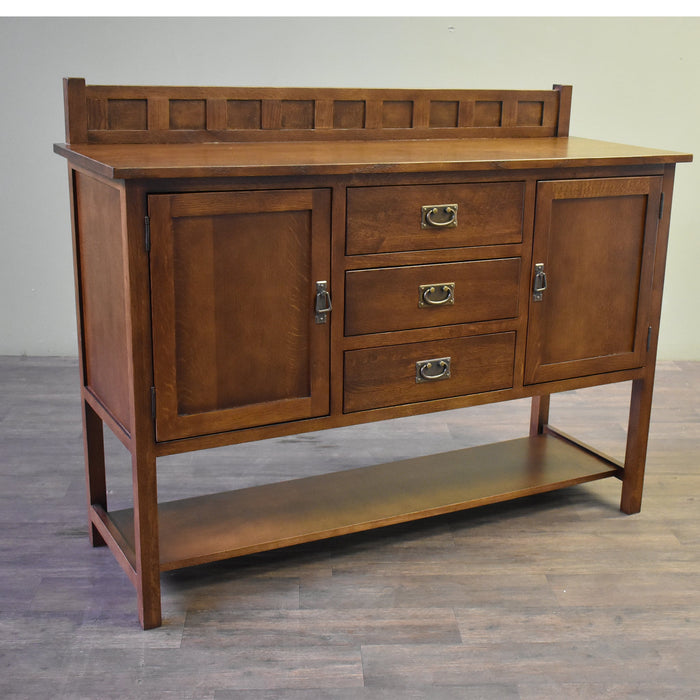 Mission Turner Sideboard with 3 Drawers and 2 Doors - Walnut (AW) - 58" - Crafters and Weavers