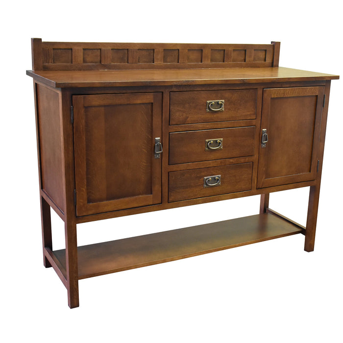 Mission Turner Sideboard with 3 Drawers and 2 Doors - Walnut (AW) - 58" - Crafters and Weavers