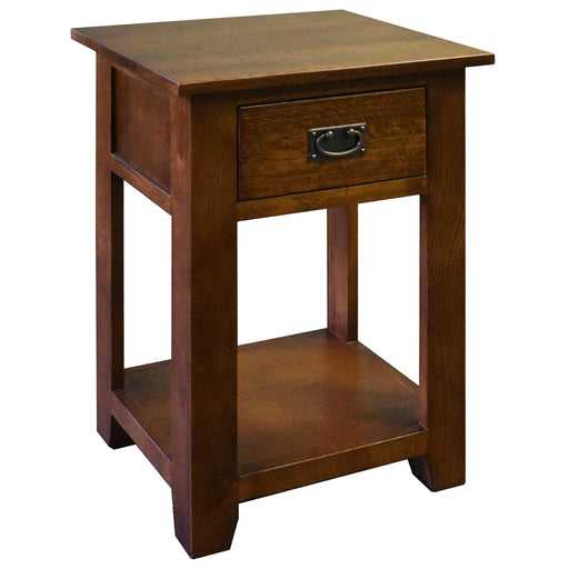 Mission 1 Drawer Nightstand - Walnut (AW) - Crafters and Weavers