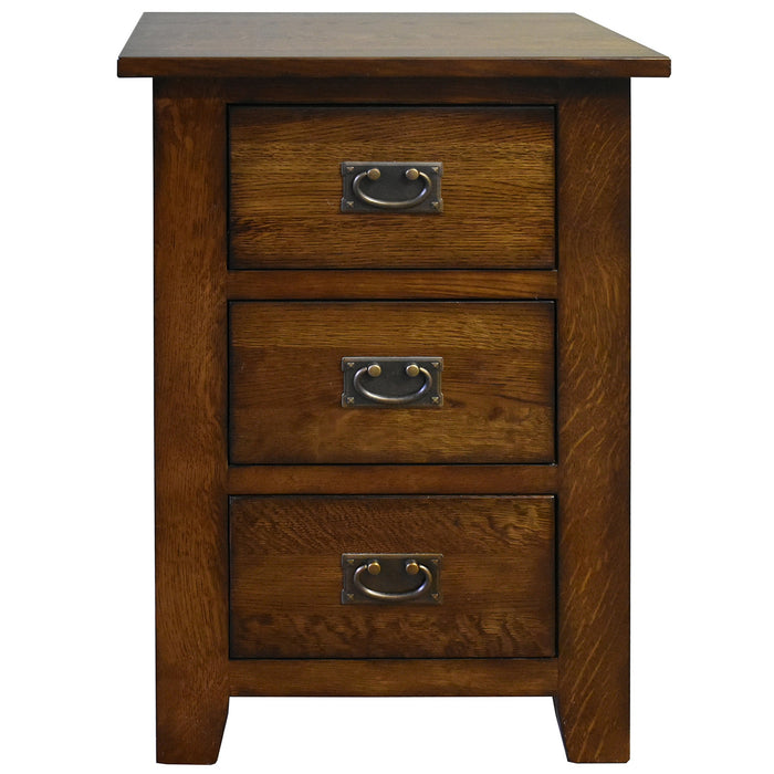 Mission 3 Drawer Nightstand - Walnut - Crafters and Weavers