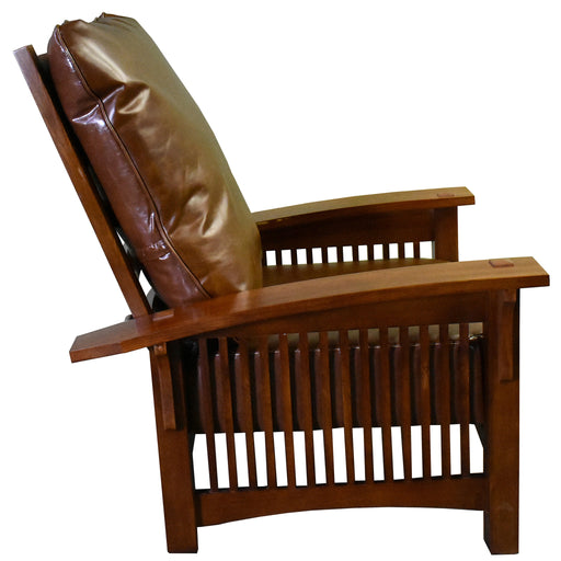 Craftsman / Mission Morris Chair and Ottoman Set - Chestnut - Crafters and Weavers