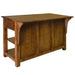 Mission 3 Drawer Oak Kitchen Island 60'' - Walnut (AW) - Crafters and Weavers