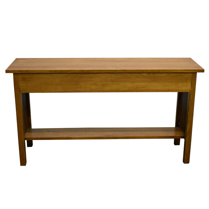 Mission Oak Console Table With 2 Drawers - Michael's Cherry (MC1) - Crafters and Weavers