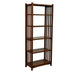 Mission Spindle Side 4 Shelf Bookcase - Walnut (W1) - Crafters and Weavers