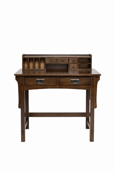 Mission Oak Desk with Removable Organizer - Walnut