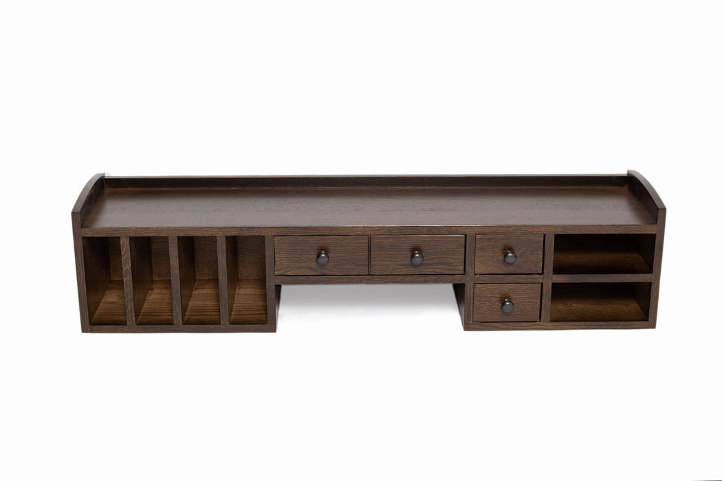 Mission Oak Desk with Removable Organizer - Walnut