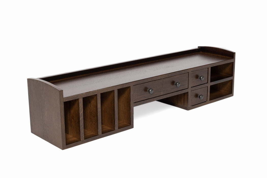 Mission Oak Desk with Removable Organizer - Walnut