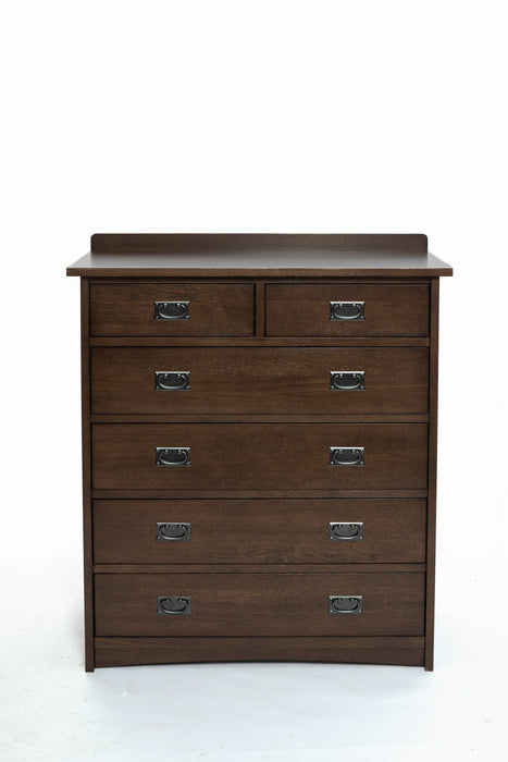 Mission Quarter Sawn Oak 6 Drawer Dresser - Walnut