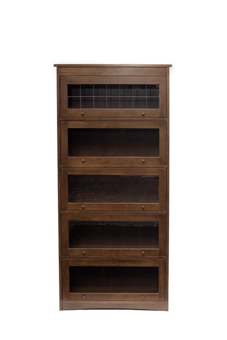 Mission Craftsman Style Oak Barrister Bookcase - 5 Stack