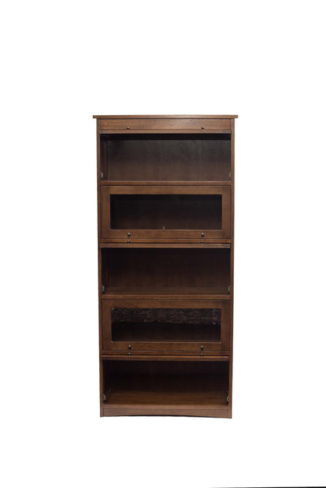 Mission Craftsman Style Oak Barrister Bookcase - 5 Stack