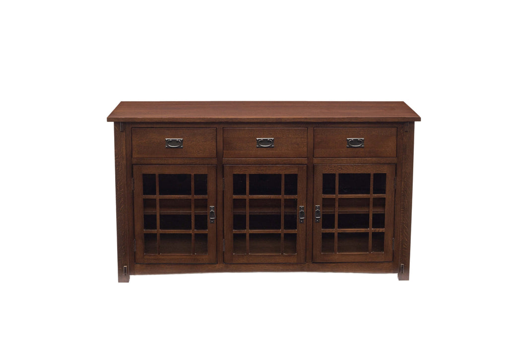 Craftsman Mission Solid Oak Sideboard - 65"