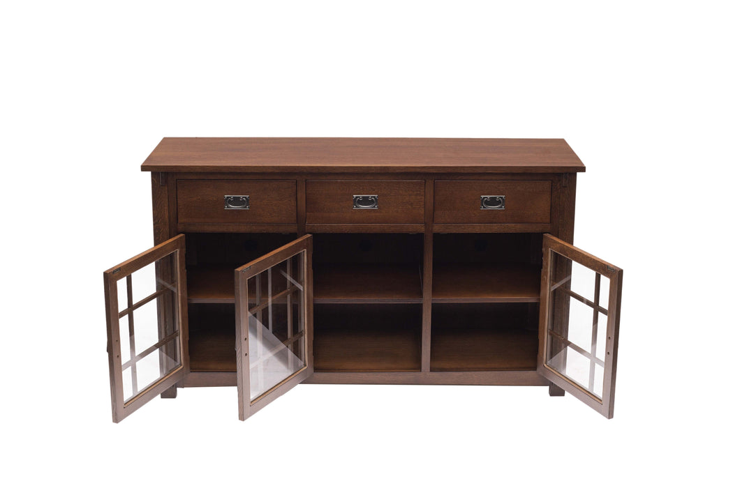 Craftsman Mission Solid Oak Sideboard - 65"