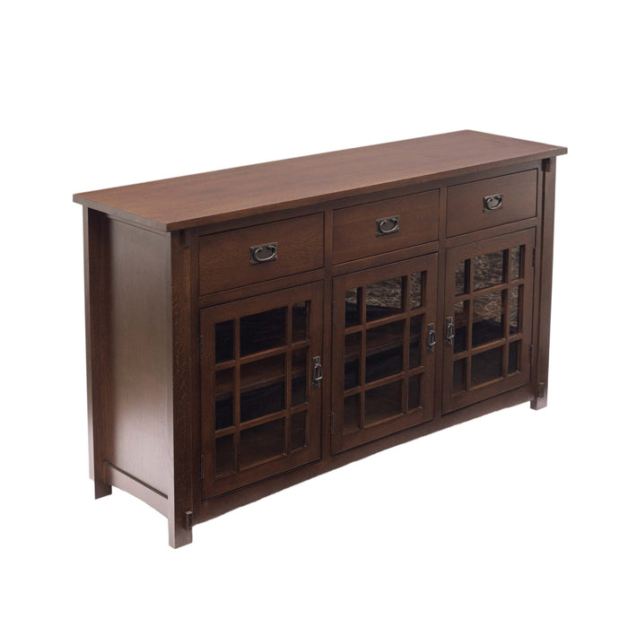 Craftsman Mission Solid Oak Sideboard - 65"